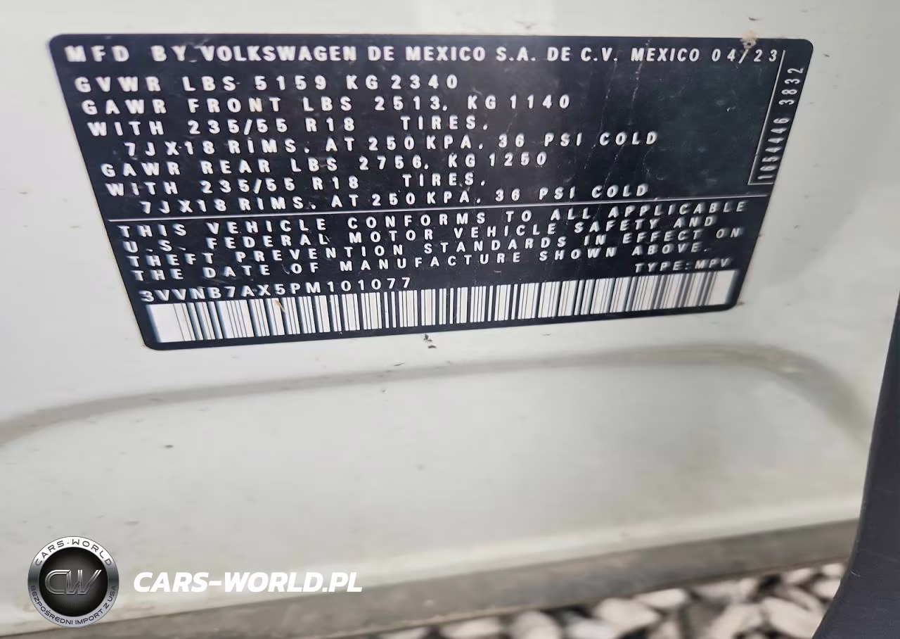 2023 Volkswagen Tiguan Se VIN:3VVNB7AX5PM101077 - 14