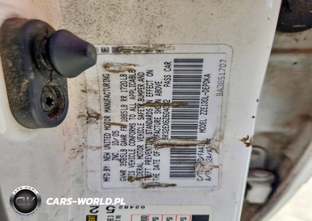 2006 Toyota Corolla Ce VIN:1NXBR32EX6Z604032 - 12