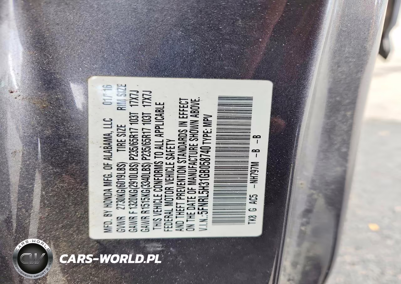 2016 Honda Odyssey Se VIN:5FNRL5H31GB058740 - 13