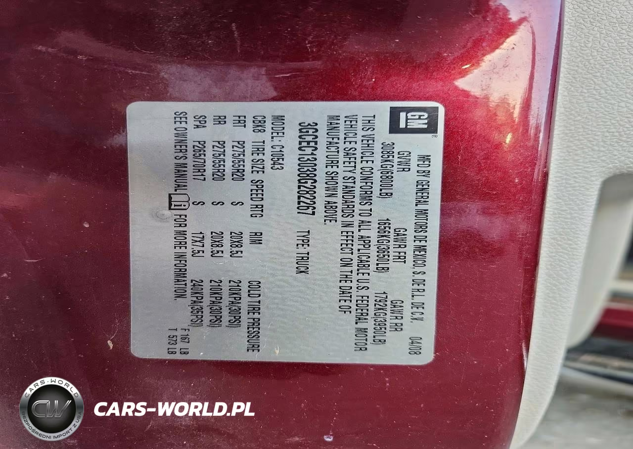 2008 Chevrolet Silverado C1500 VIN:3GCEC13038G282267 - 12