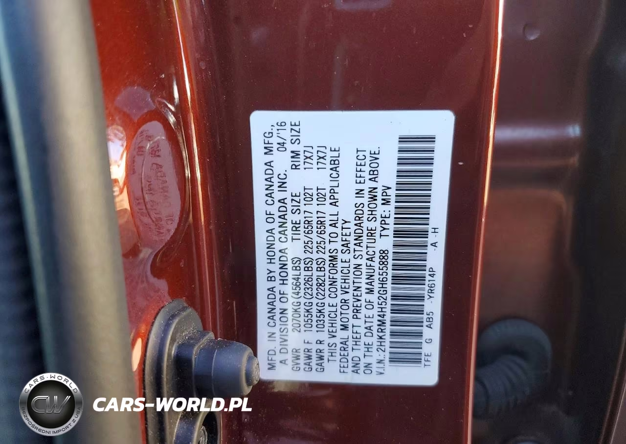 2016 Honda Cr-V Ex VIN:2HKRM4H52GH655888 - 13