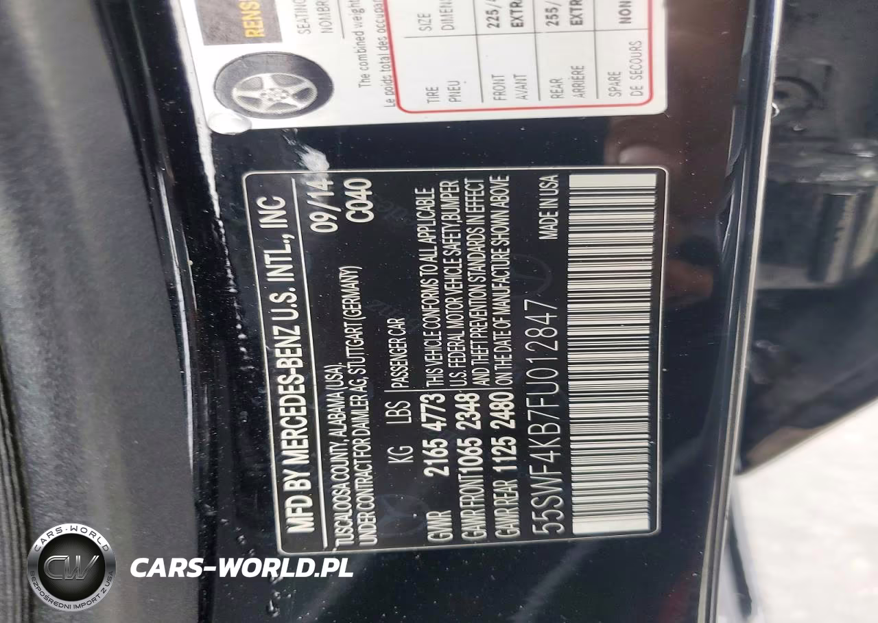 2015 Mercedes-Benz C 300 4Matic VIN:55SWF4KB7FU012847 - 12