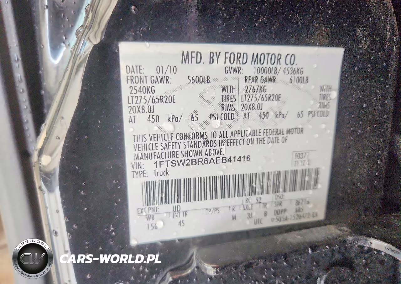 2010 Ford F250 Super Duty VIN:1FTSW2BR6AEB41416 - 12