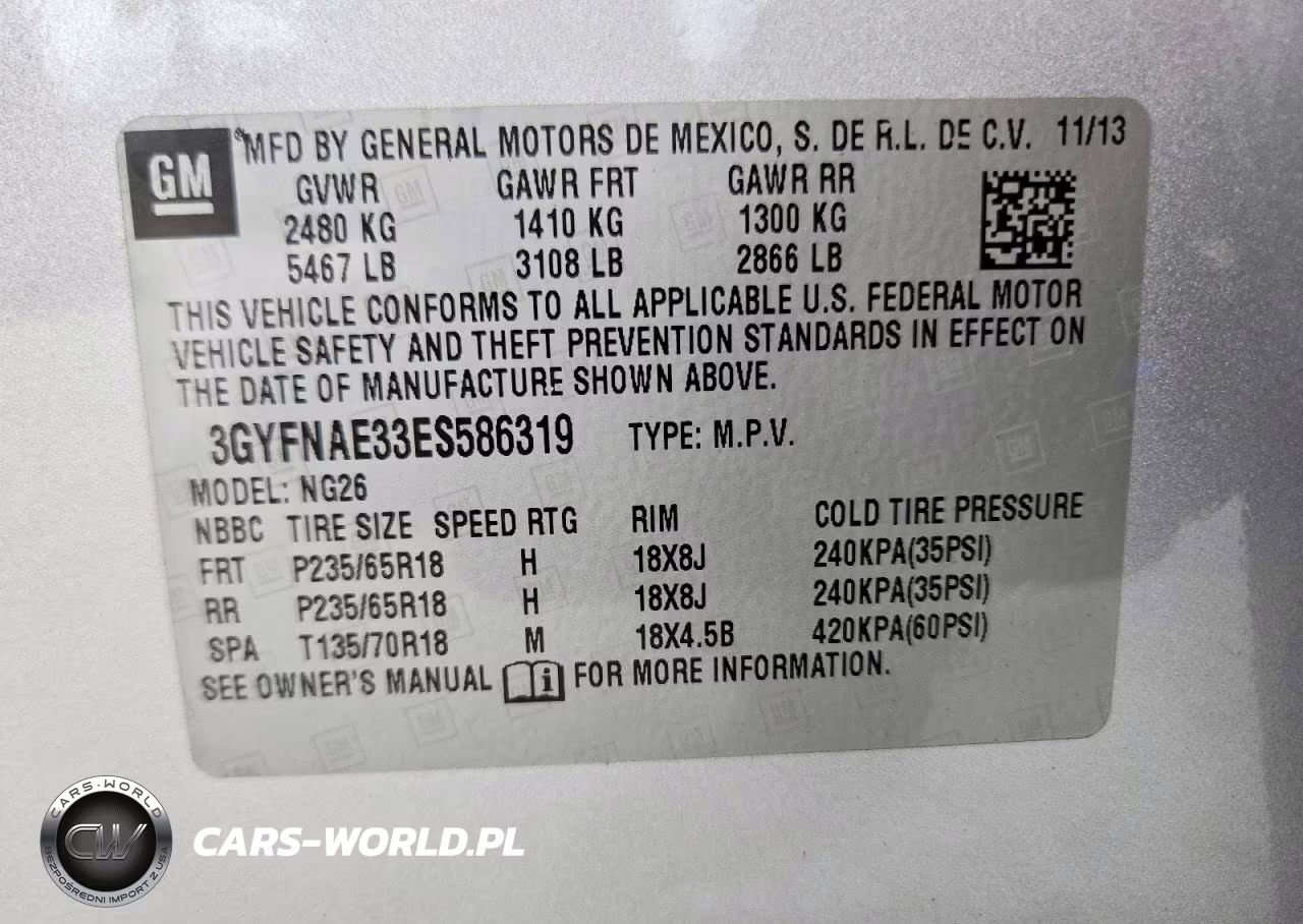 2014 Cadillac Srx VIN:3GYFNAE33ES586319 - 13