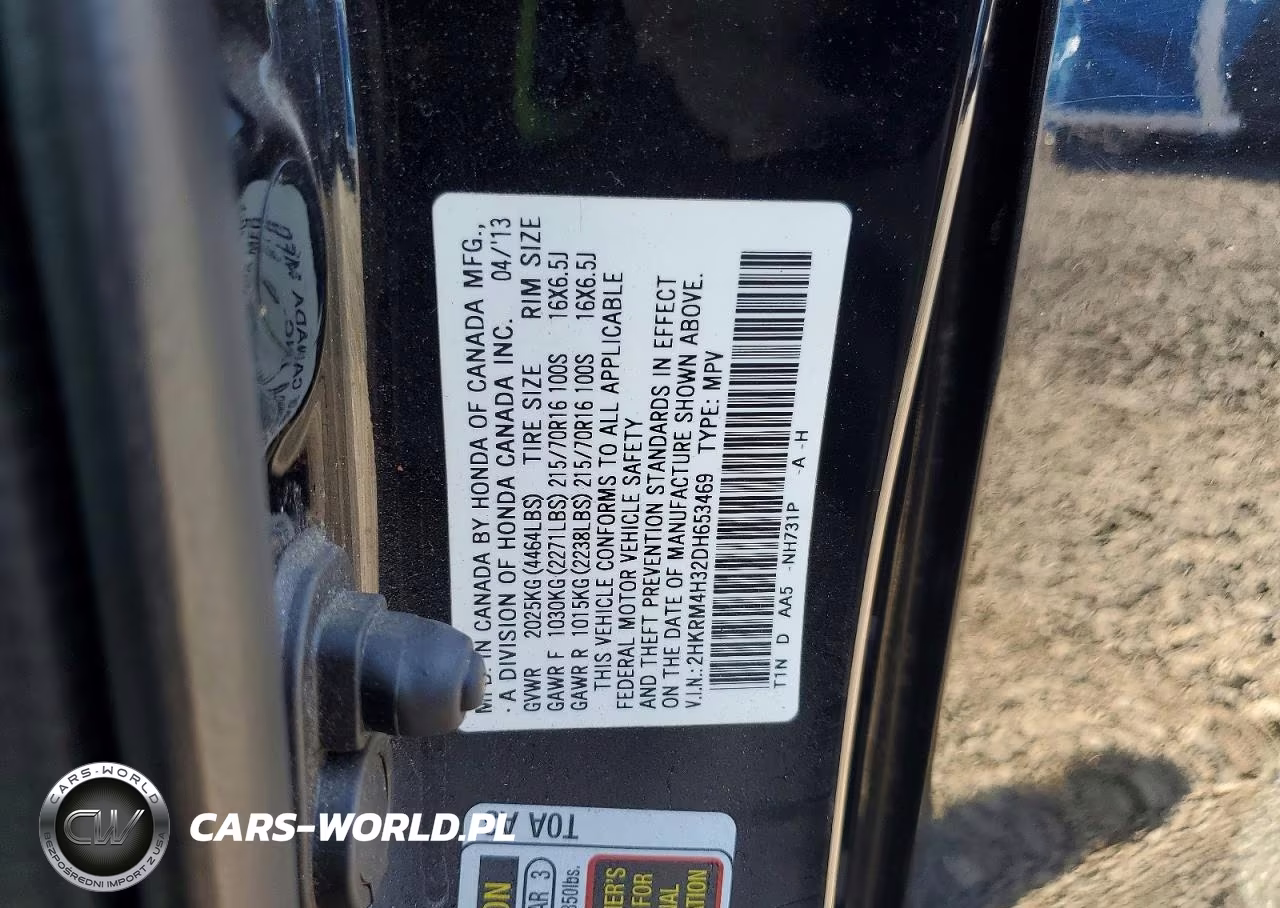 2013 Honda Cr-V Lx VIN:2HKRM4H32DH653469 - 13
