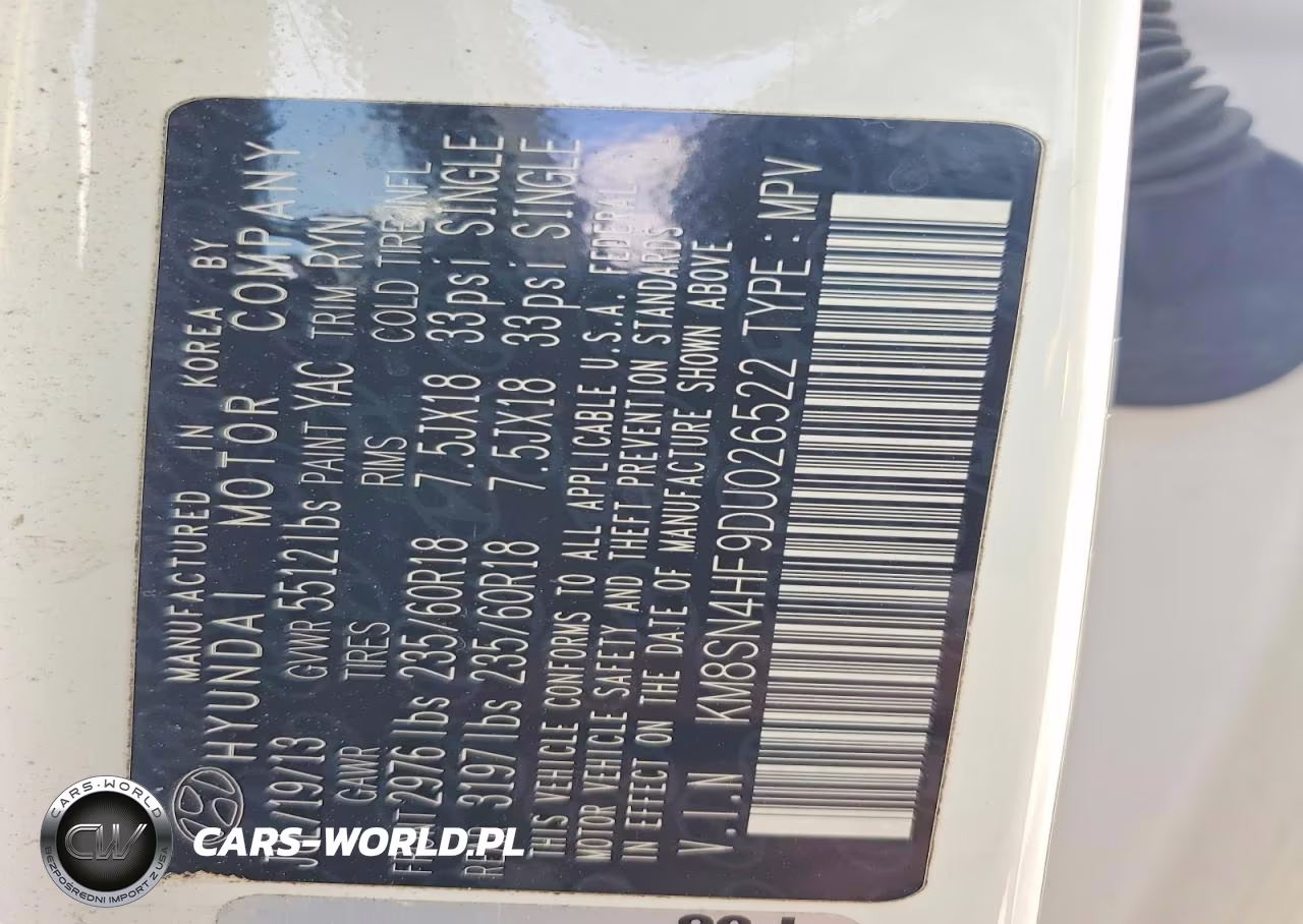 2013 Hyundai Santa Fe Gls VIN:KM8SN4HF9DU026522 - 13