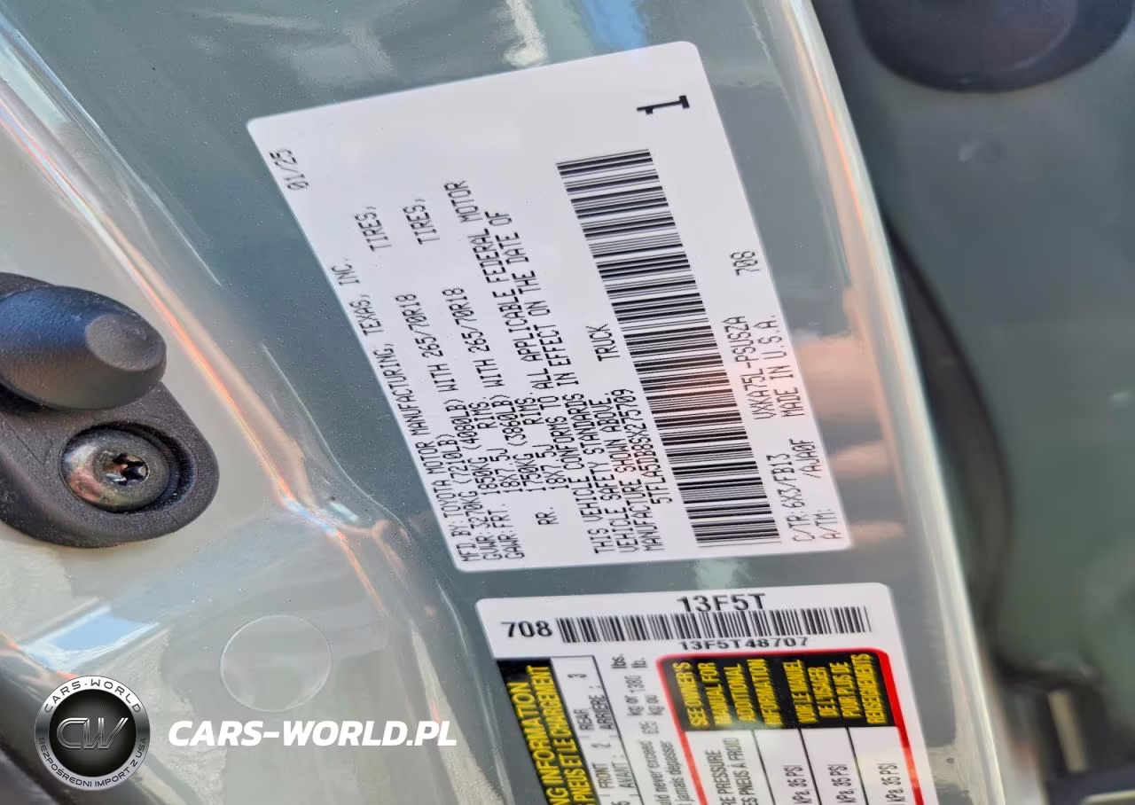 2025 Toyota Tundra Sr5 VIN:5TFLA5DB8SX275709 - 12