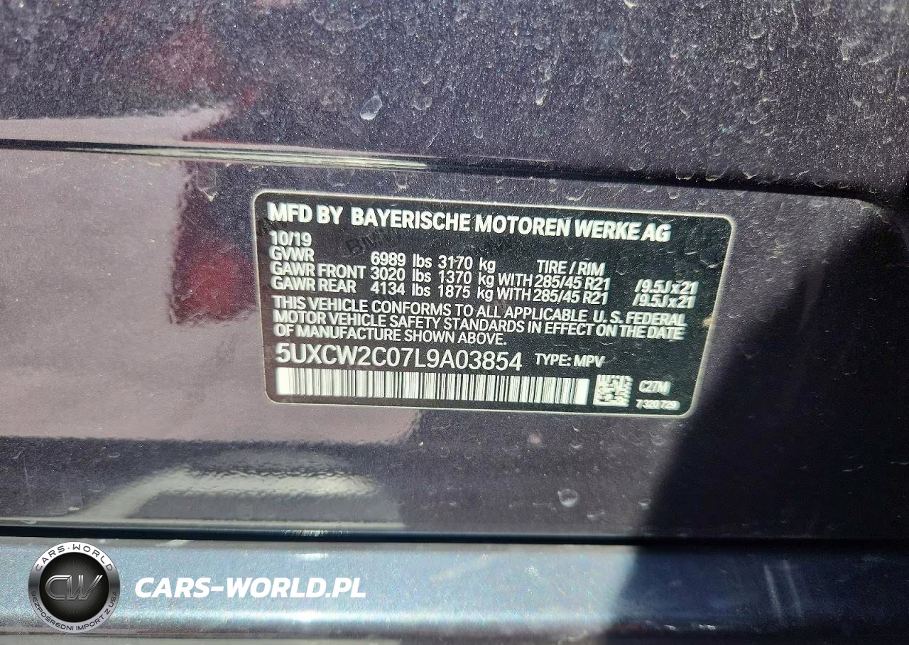 2020 BMW X7 xDrive40I VIN:5UXCW2C07L9A03854 - 14