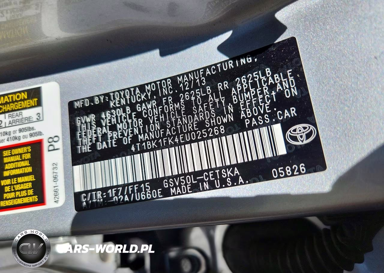 2014 Toyota Camry Se V6 VIN:4T1BK1FK4EU025268 - 12