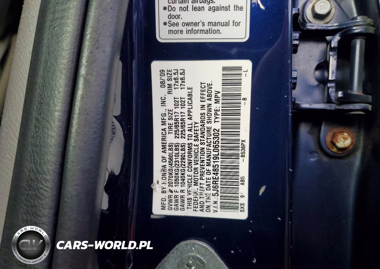 2009 Honda Cr-V Ex VIN:5J6RE48519L065302 - 13