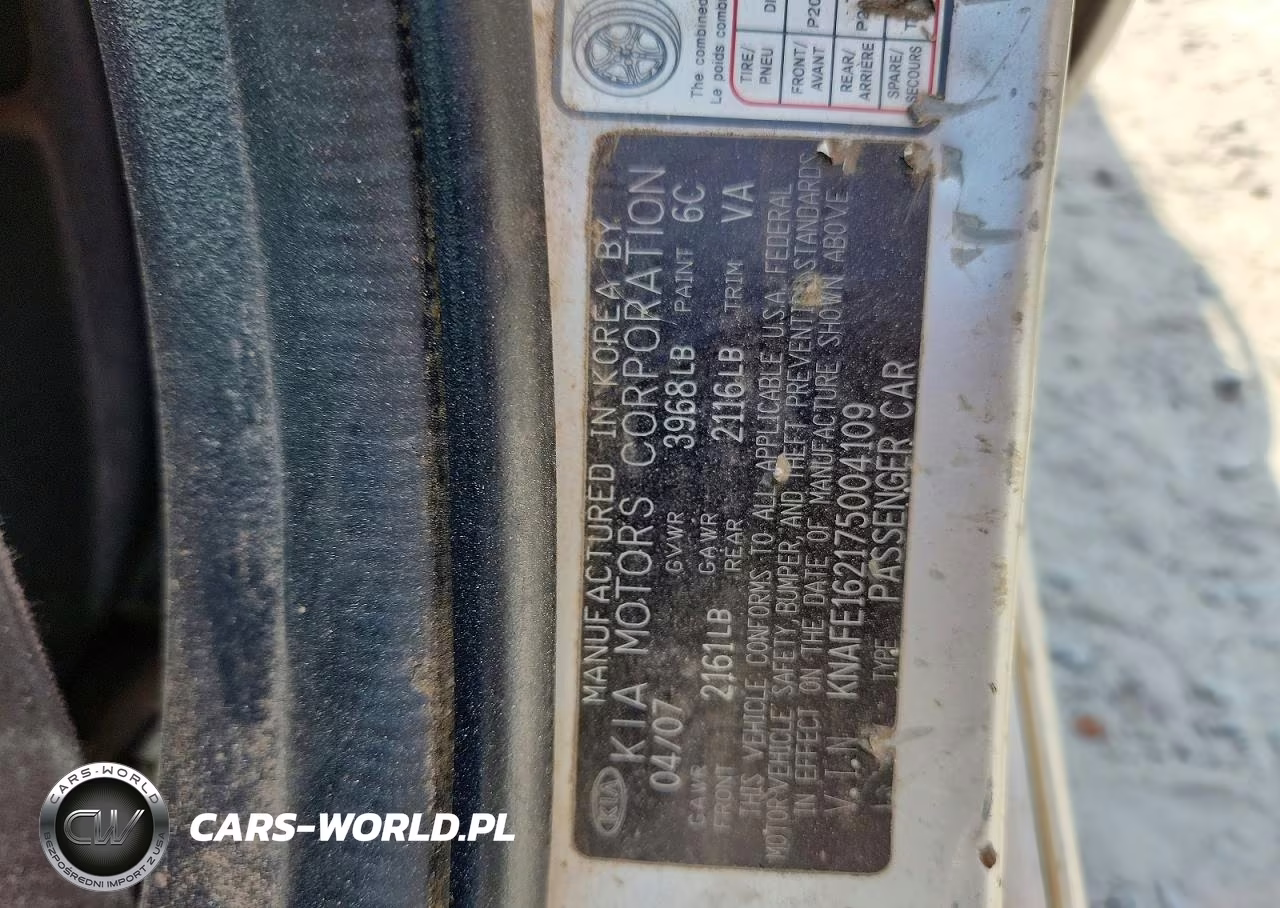 2007 Kia Spectra Spectra5 Sx VIN:KNAFE162175004109 - 12