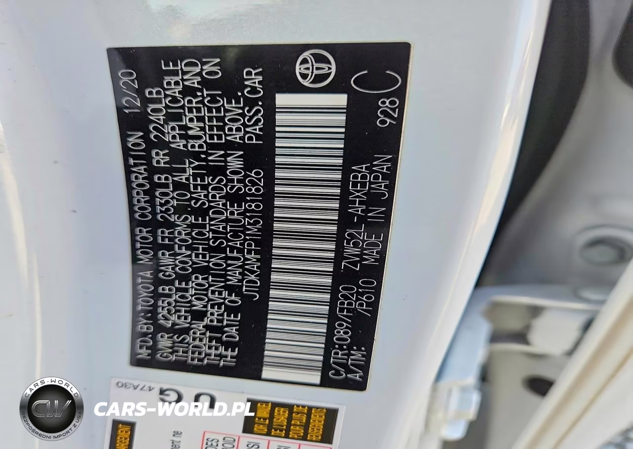 2021 Toyota Prius Prime Le VIN:JTDKAMFP1M3181826 - 12