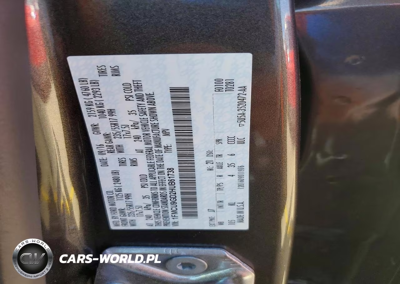 2017 Ford Escape Se VIN:1FMCU9GD2HUB61738 - 13