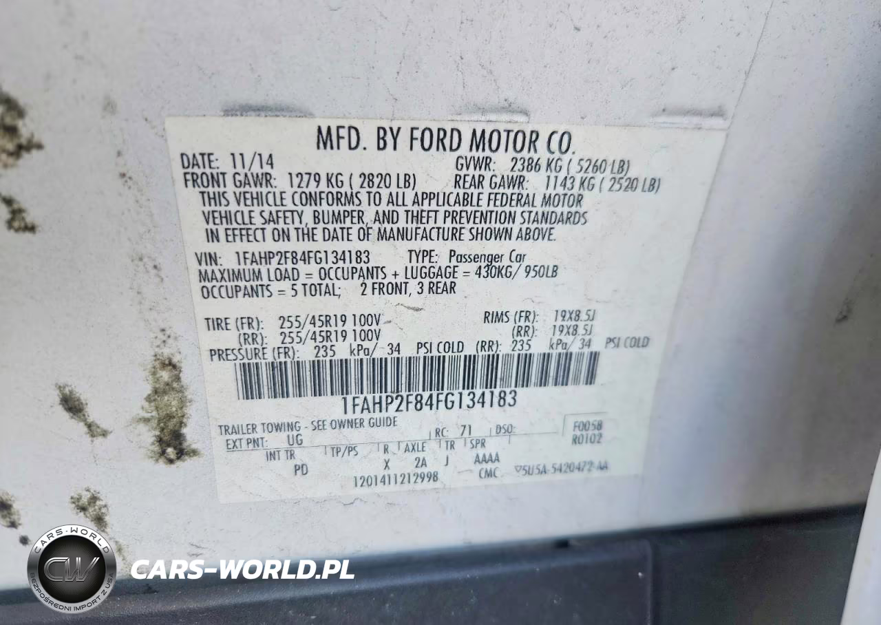 2015 Ford Taurus Limited VIN:1FAHP2F84FG134183 - 13