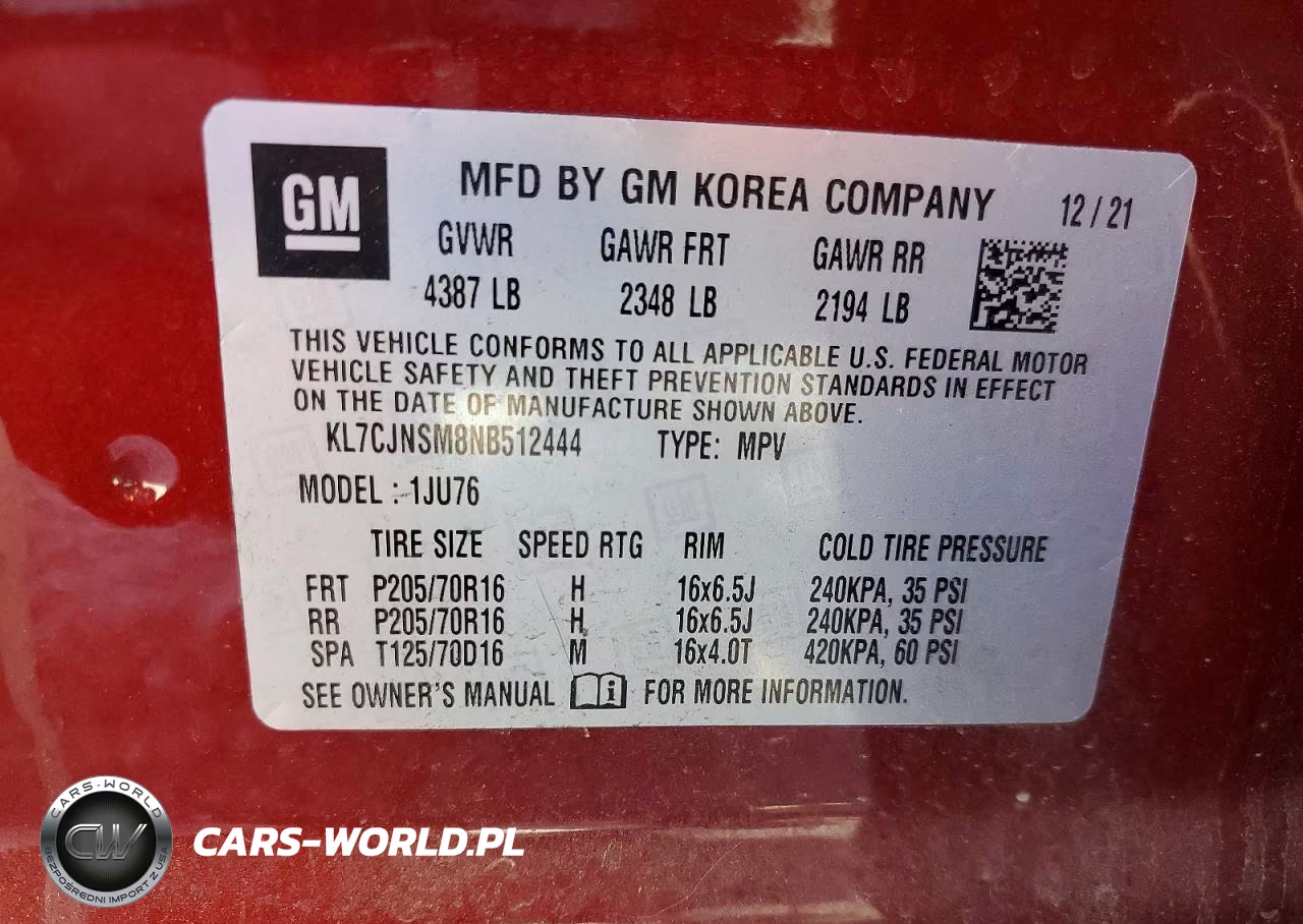 2022 Chevrolet Trax Ls VIN:KL7CJNSM8NB512444 - 14