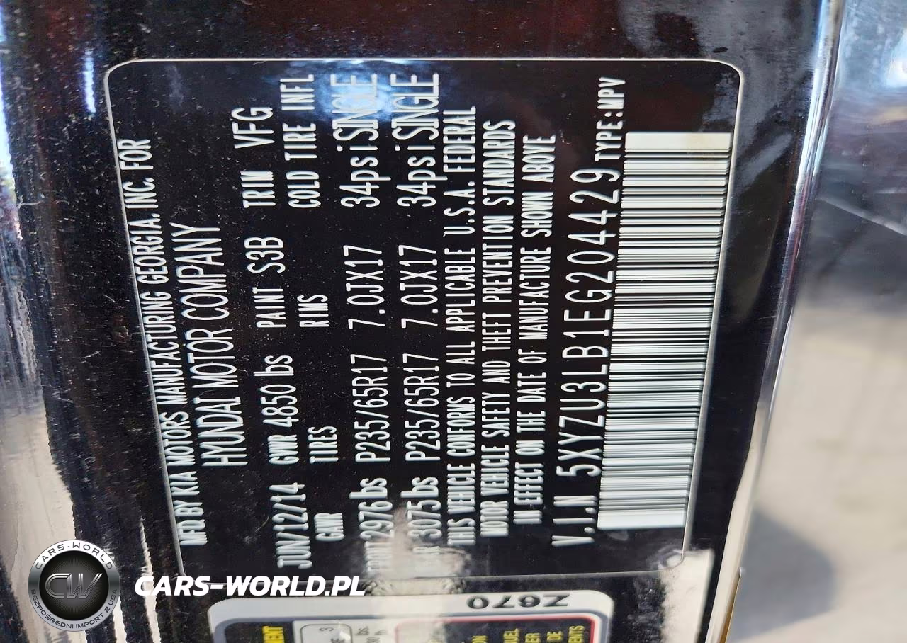 2014 Hyundai Santa Fe Sport 2.4L VIN:5XYZU3LB1EG204429 - 13