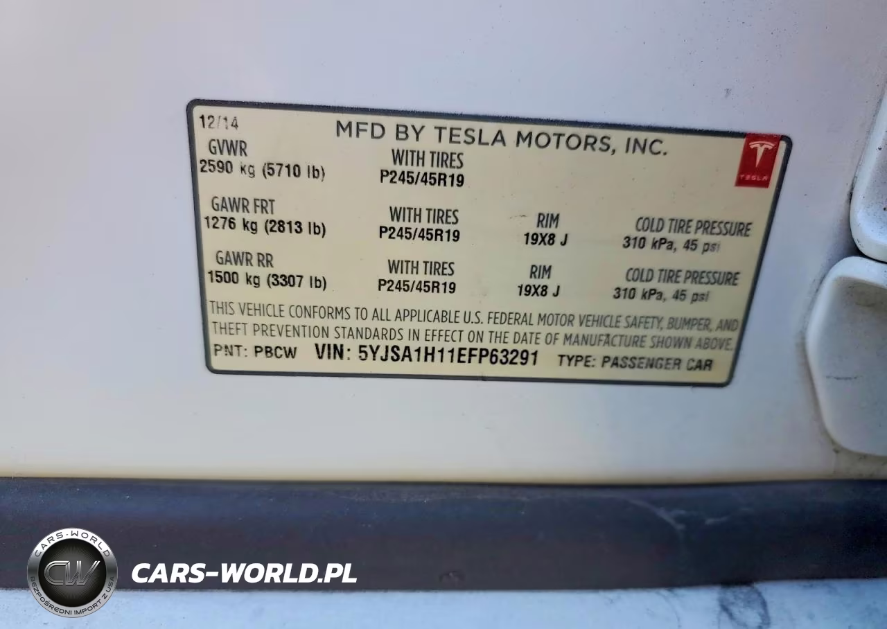 2014 Tesla Model S VIN:5YJSA1H11EFP63291 - 13
