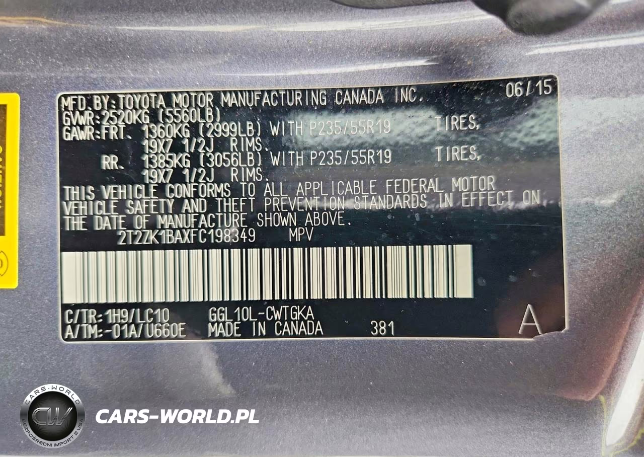 2015 Lexus Rx 350 VIN:2T2ZK1BAXFC198349 - 13
