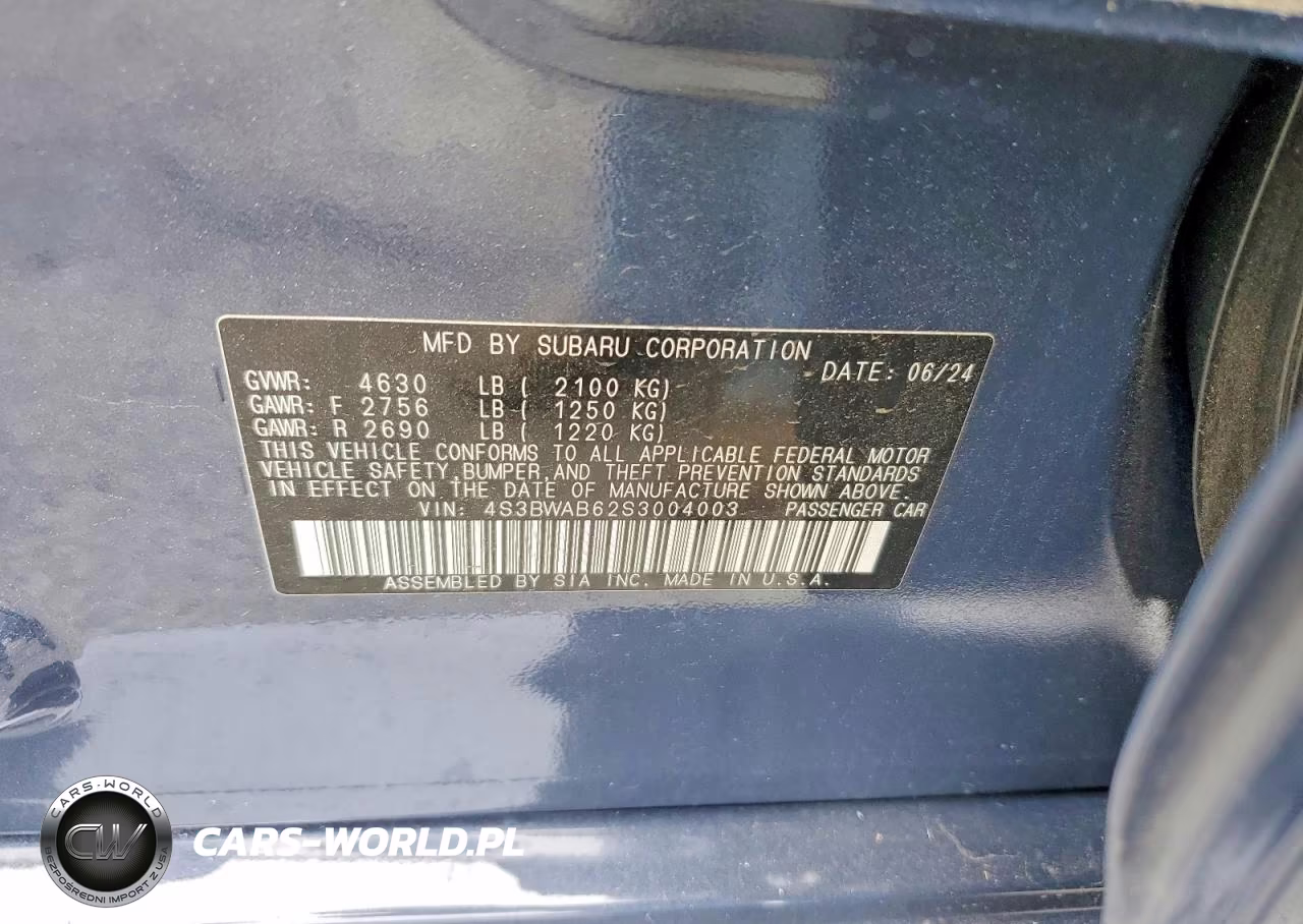 2025 Subaru Legacy VIN:4S3BWAB62S3004003 - 12