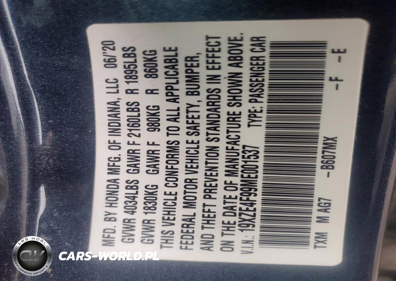 2021 Honda Insight Touring VIN:19XZE4F99ME001537 - 12