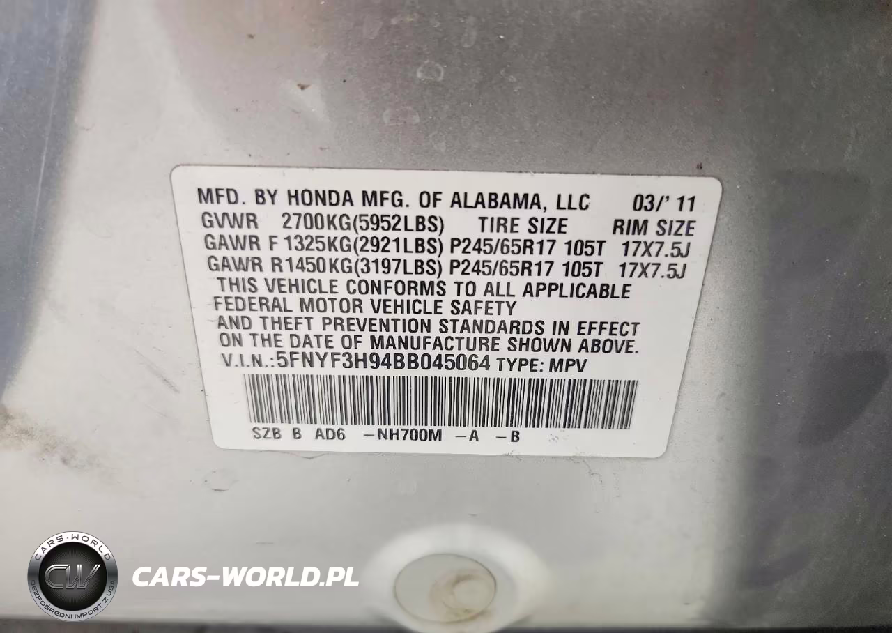 2011 Honda Pilot Touring VIN:5FNYF3H94BB045064 - 13