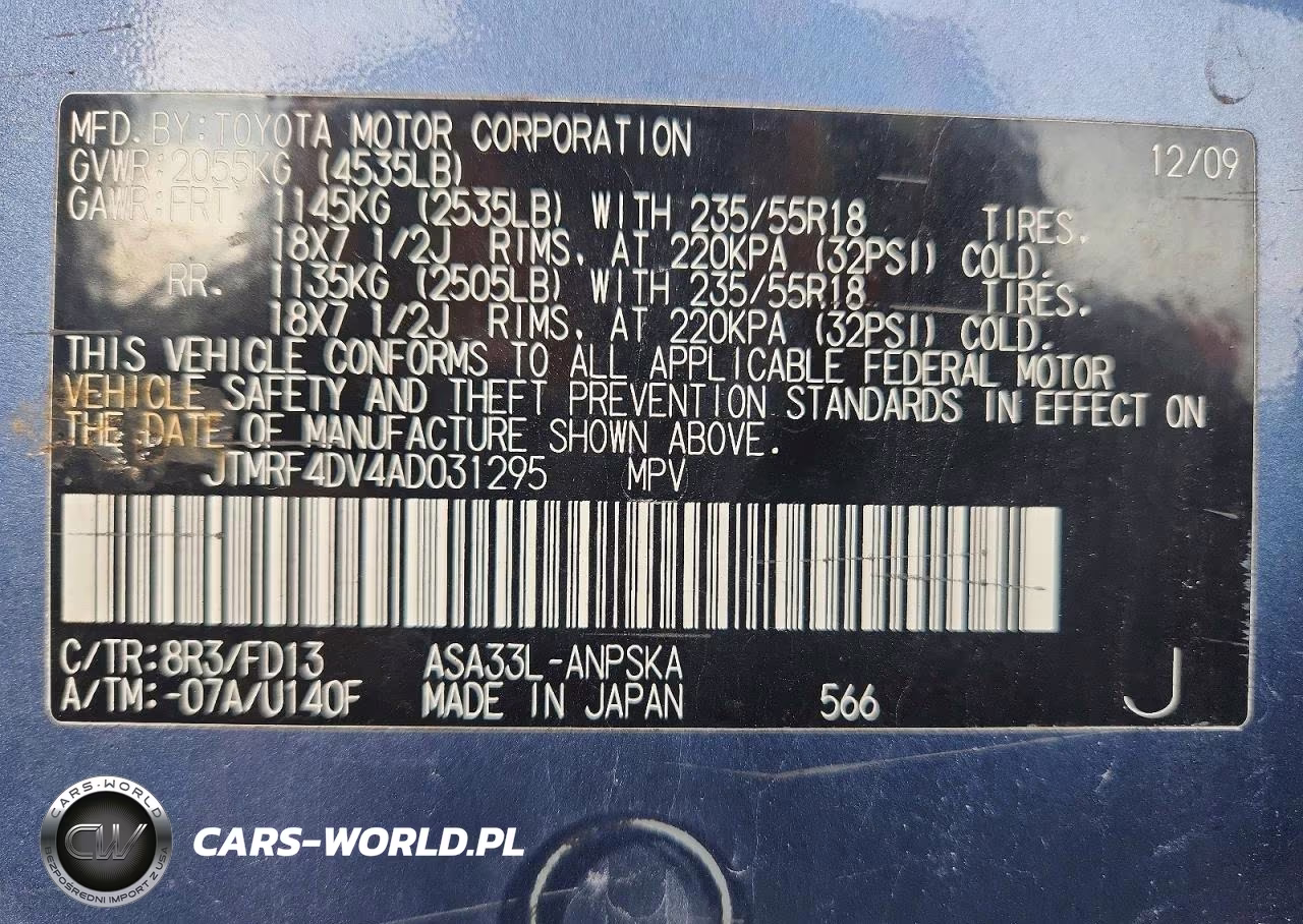 2010 Toyota Rav4 Sport VIN:JTMRF4DV4AD031295 - 13