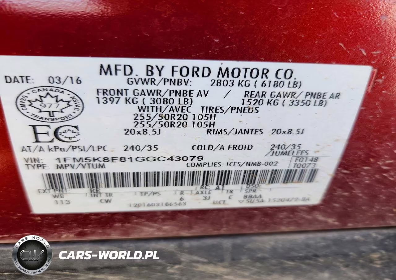 2016 Ford Explorer Limited VIN:1FM5K8F81GGC43079 - 13