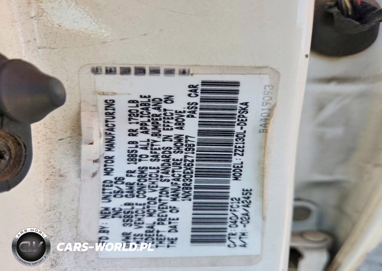 2006 Toyota Corolla S VIN:1NXBR30EX6Z719877 - 12