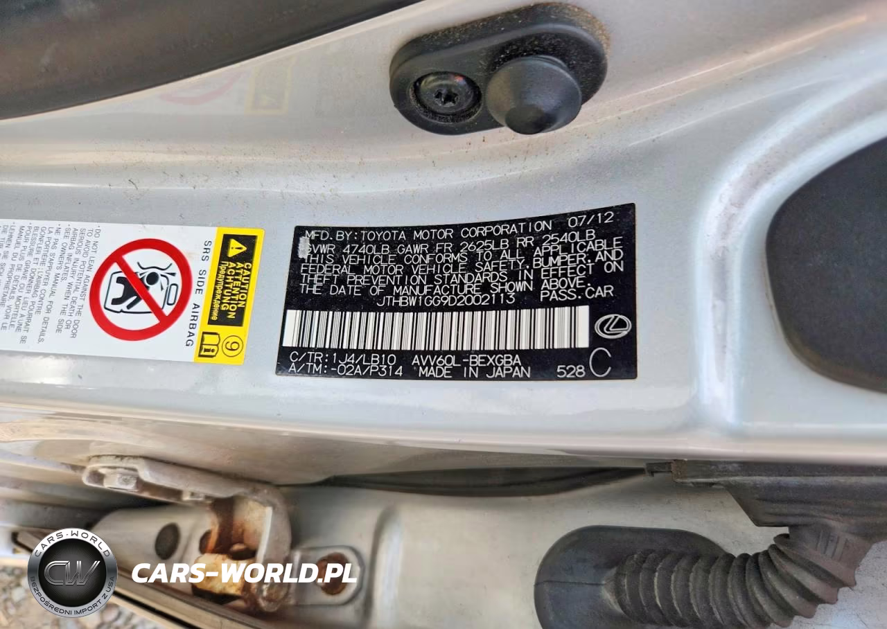 2013 Lexus Es 300H VIN:JTHBW1GG9D2002113 - 12