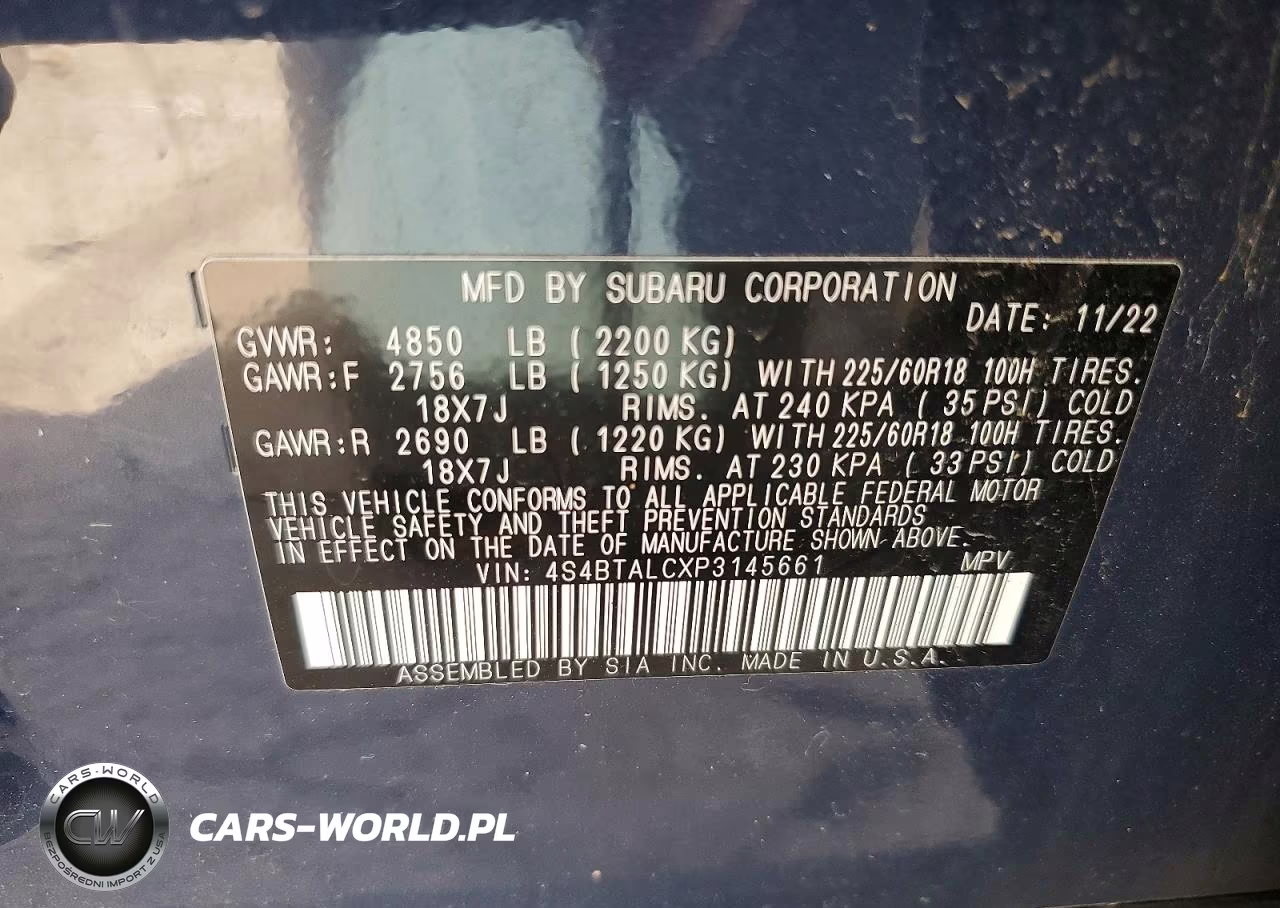 2023 Subaru Outback Onyx Edition VIN:4S4BTALCXP3145661 - 13