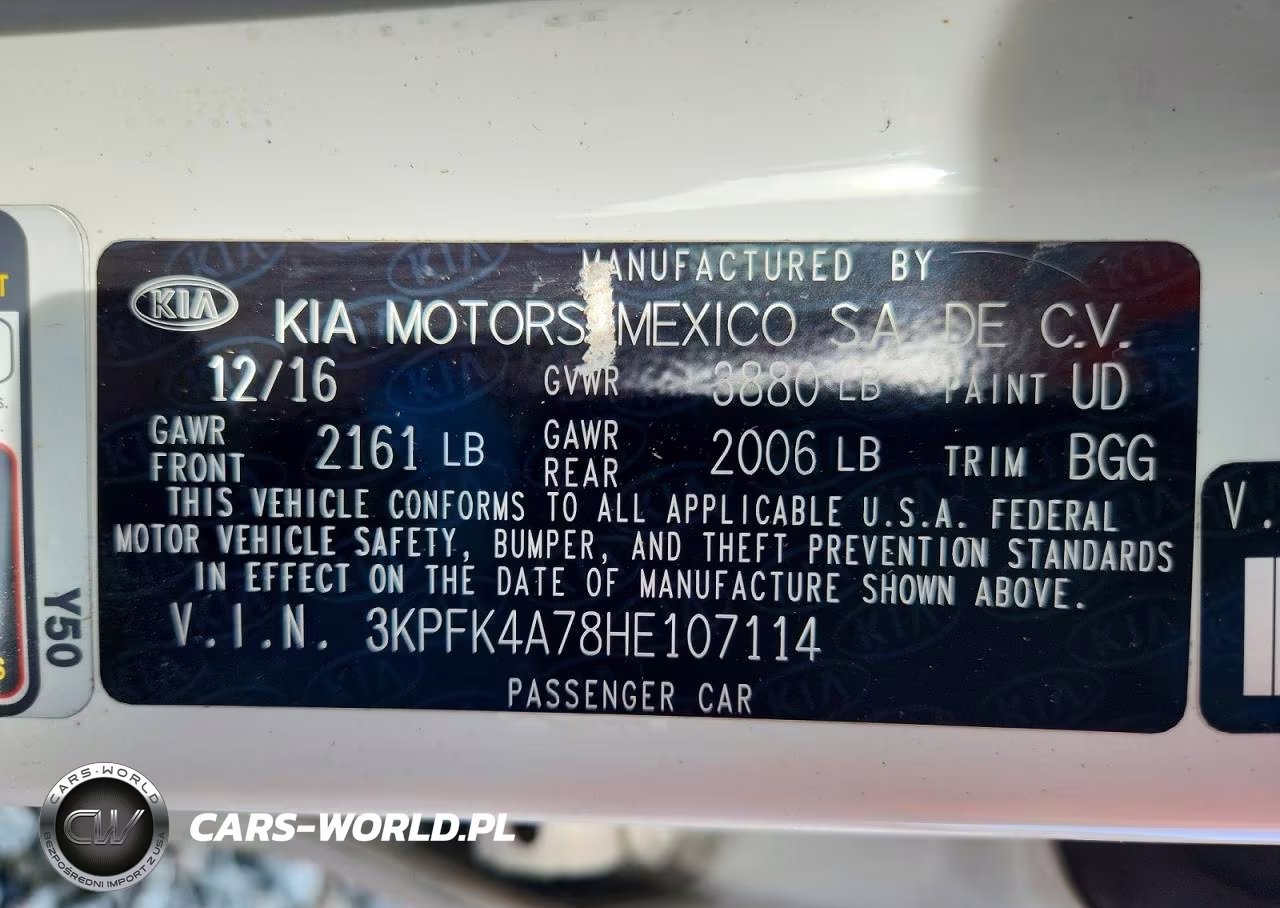 2017 Kia Forte Lx VIN:3KPFK4A78HE107114 - 12