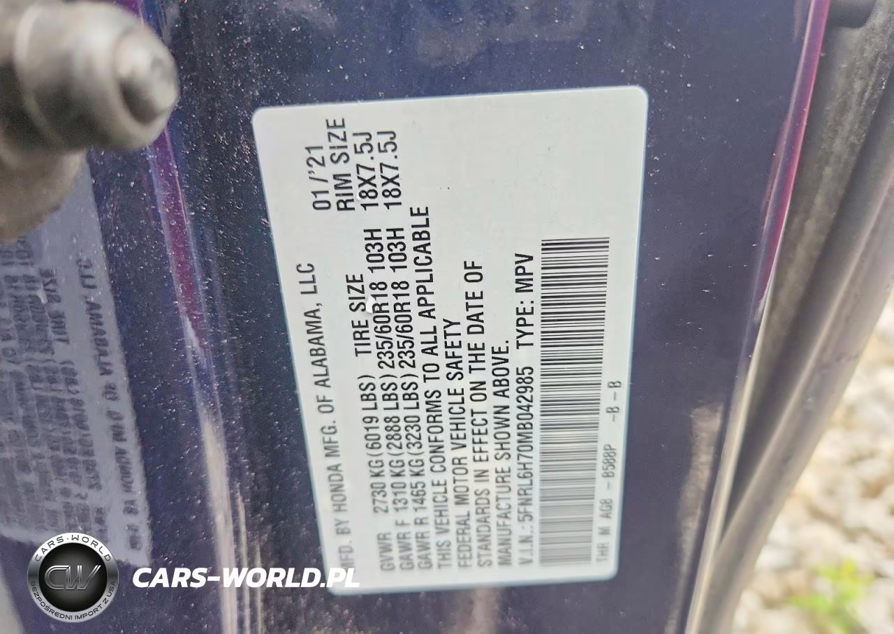 2021 Honda Odyssey Exl VIN:5FNRL6H70MB042985 - 13