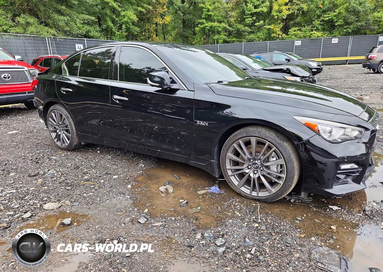 2016 Infiniti Q50 Red Sport 400 VIN:JN1FV7AR0GM452098 - 4