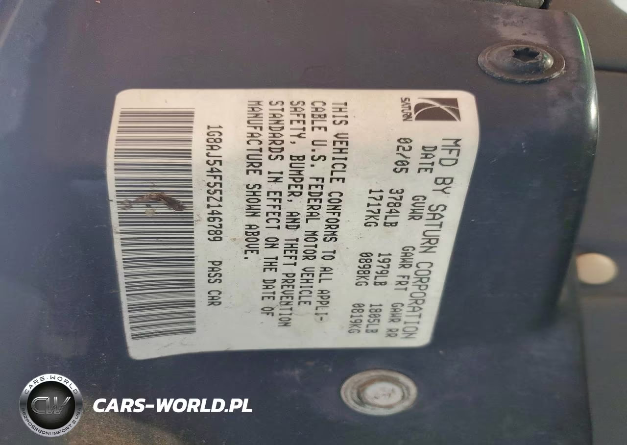 2005 Saturn Ion Level 2 VIN:1G8AJ54F55Z146789 - 12