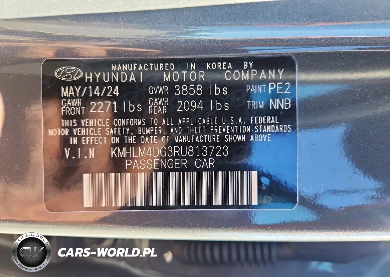 2024 Hyundai Elantra Sel VIN:KMHLM4DG3RU813723 - 12