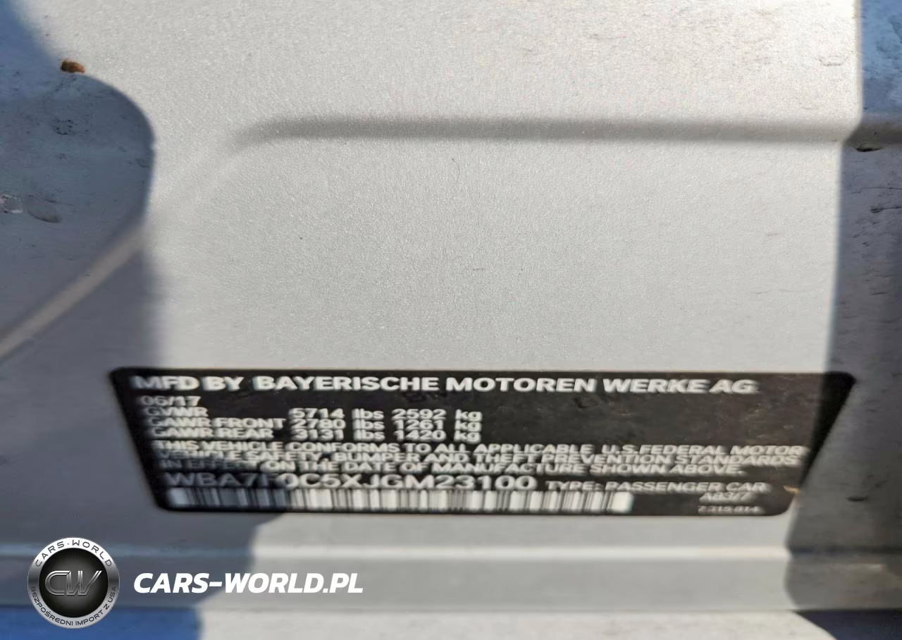 2018 BMW 750 I VIN:WBA7F0C5XJGM23100 - 12