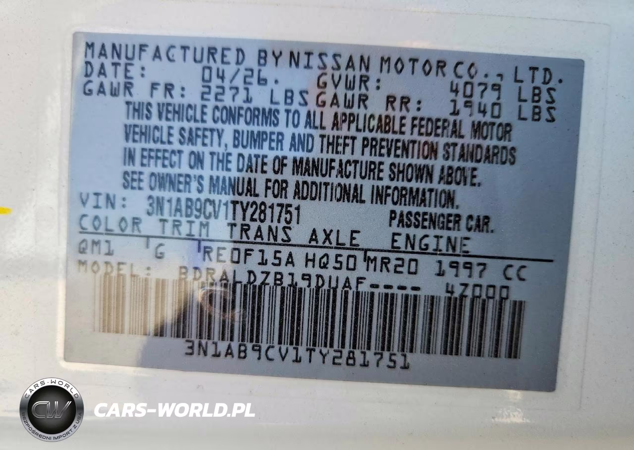 2026 Nissan Sentra Sv VIN:3N1AB9CV1TY281751 - 12