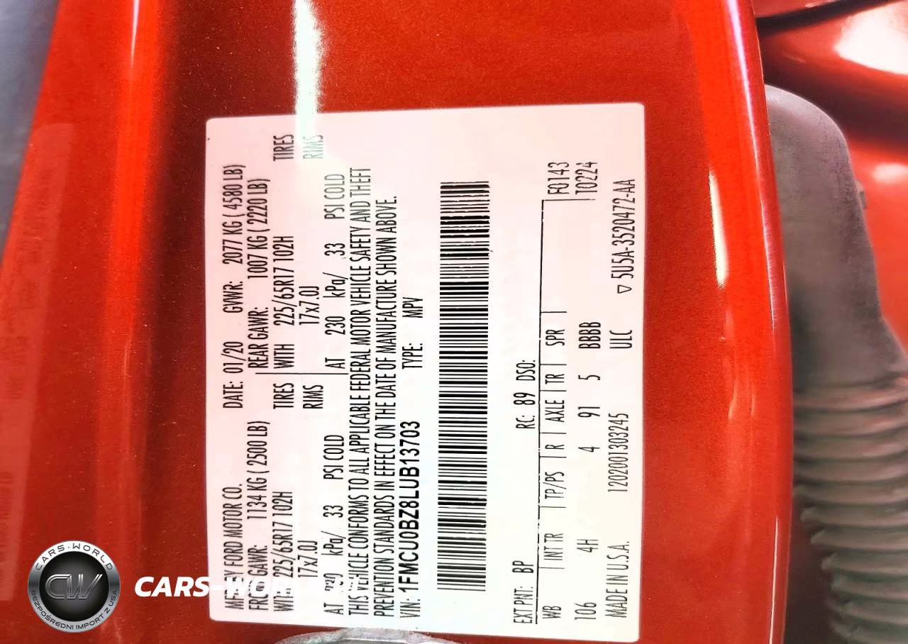 2020 Ford Escape Se Sport VIN:1FMCU0BZ8LUB13703 - 14