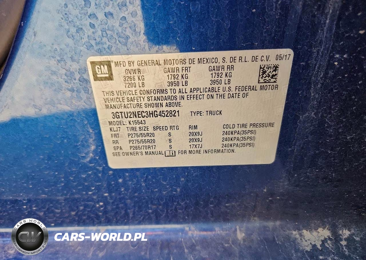 2017 GMC Sierra K1500 Slt VIN:3GTU2NEC3HG452821 - 13