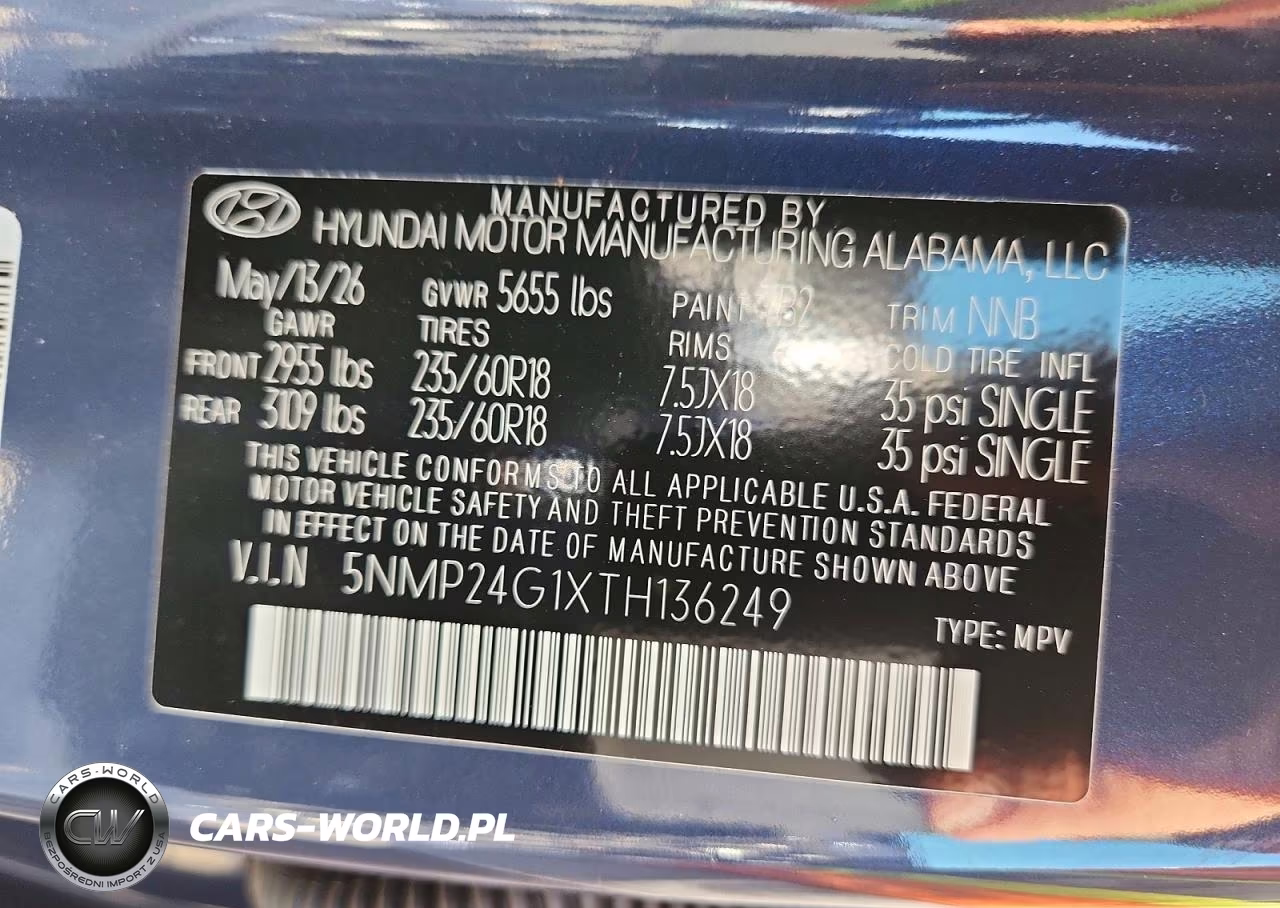 2026 Hyundai Santa Fe Sel VIN:5NMP24G1XTH136249 - 14