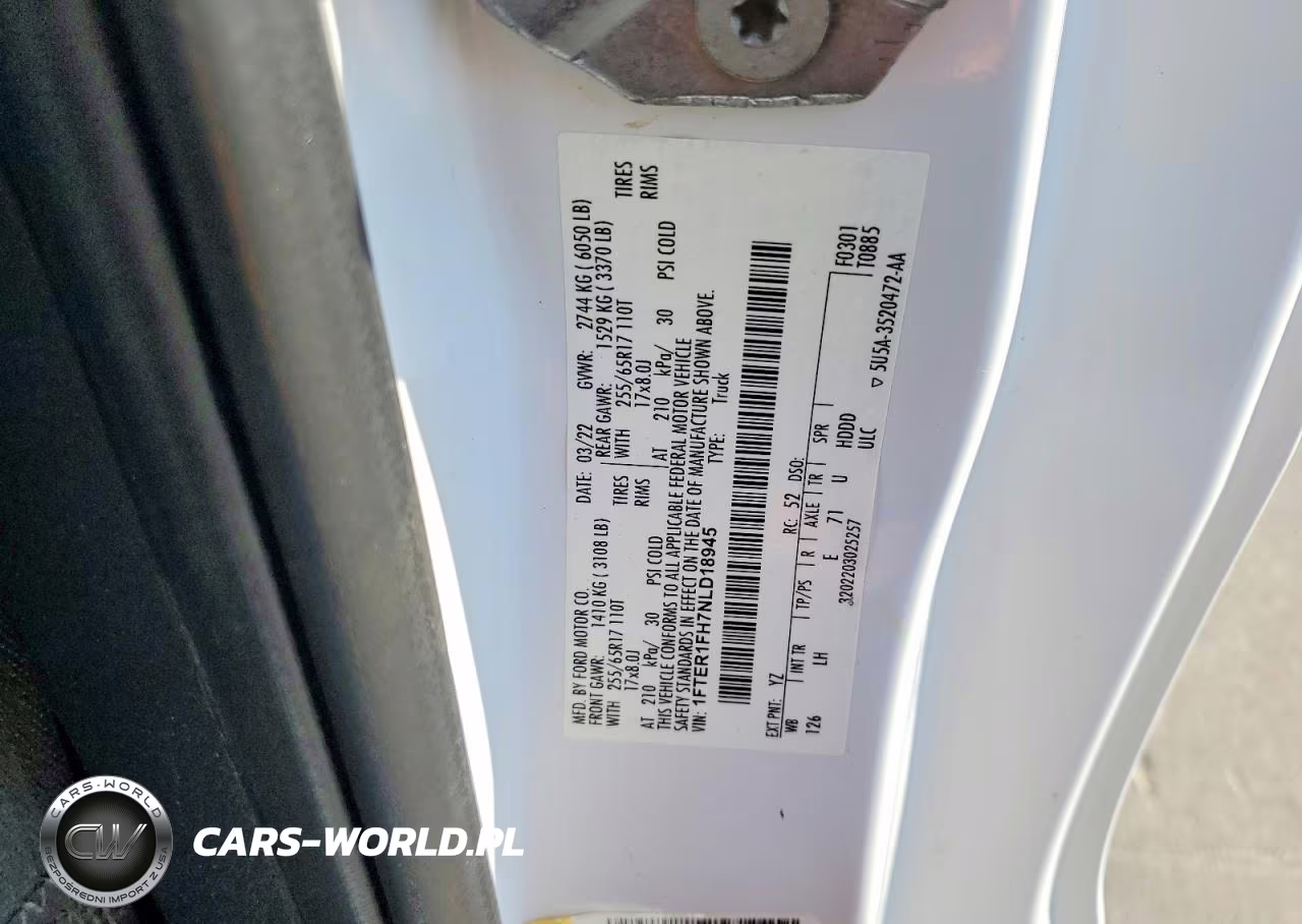 2022 Ford Ranger Xl VIN:1FTER1FH7NLD18945 - 12