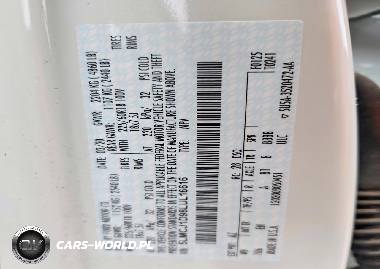 2020 Lincoln Corsair VIN:5LMCJ1D98LUL16616 - 13