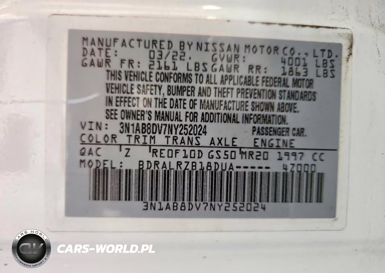 2022 Nissan Sentra Sr VIN:3N1AB8DV7NY252024 - 12