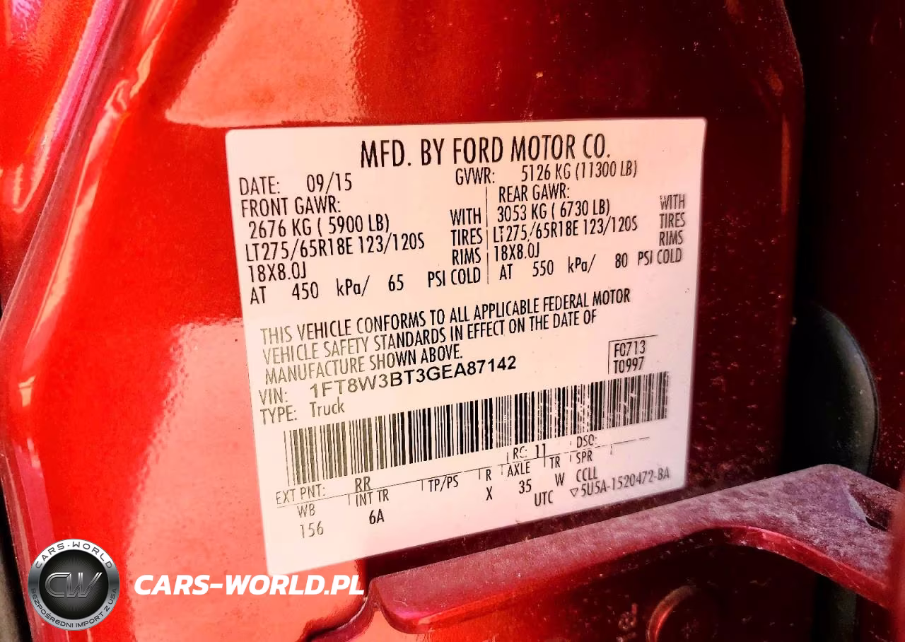 2016 Ford F350 Super Duty VIN:1FT8W3BT3GEA87142 - 12