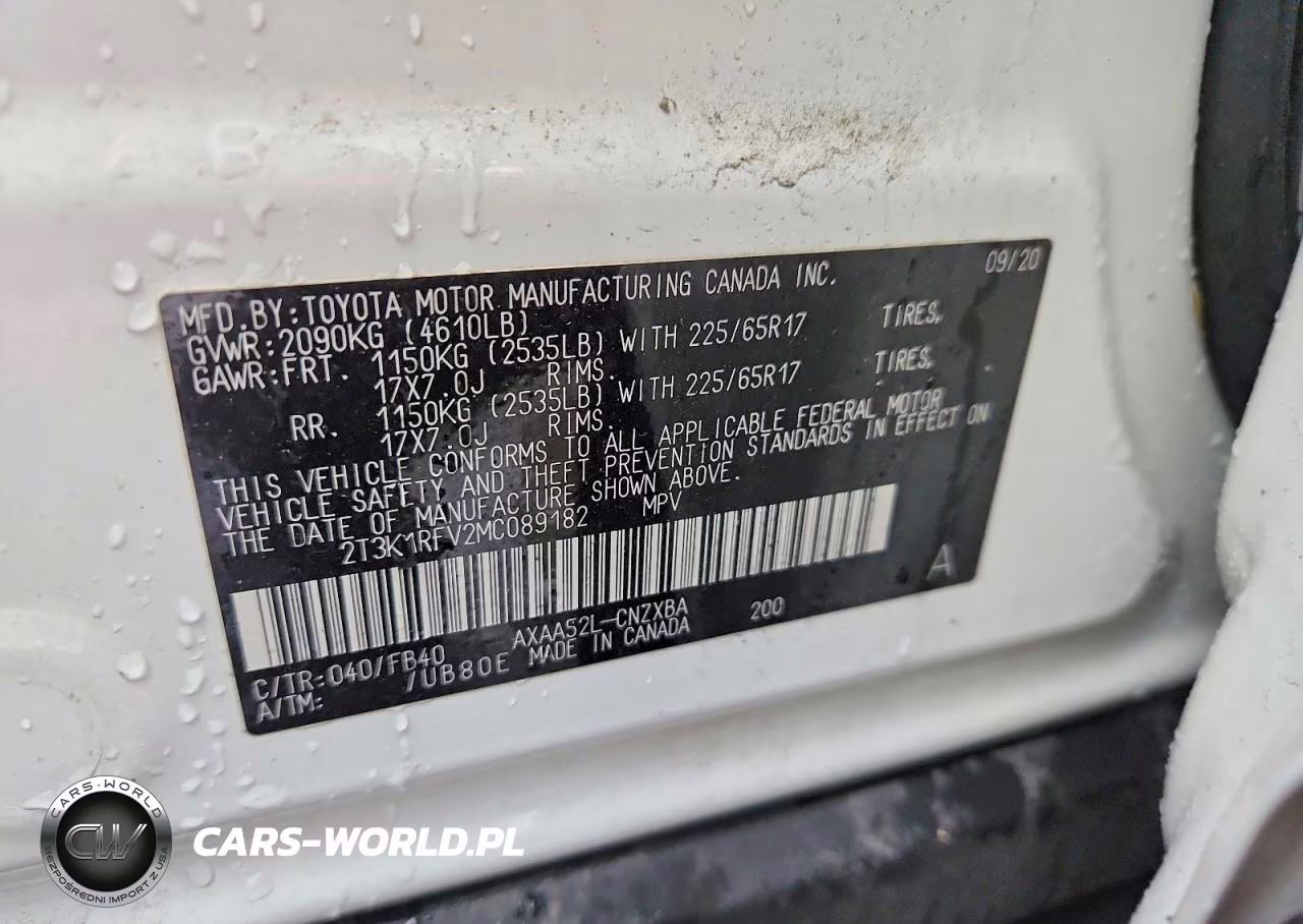 2021 Toyota Rav4 Le VIN:2T3K1RFV2MC089182 - 13