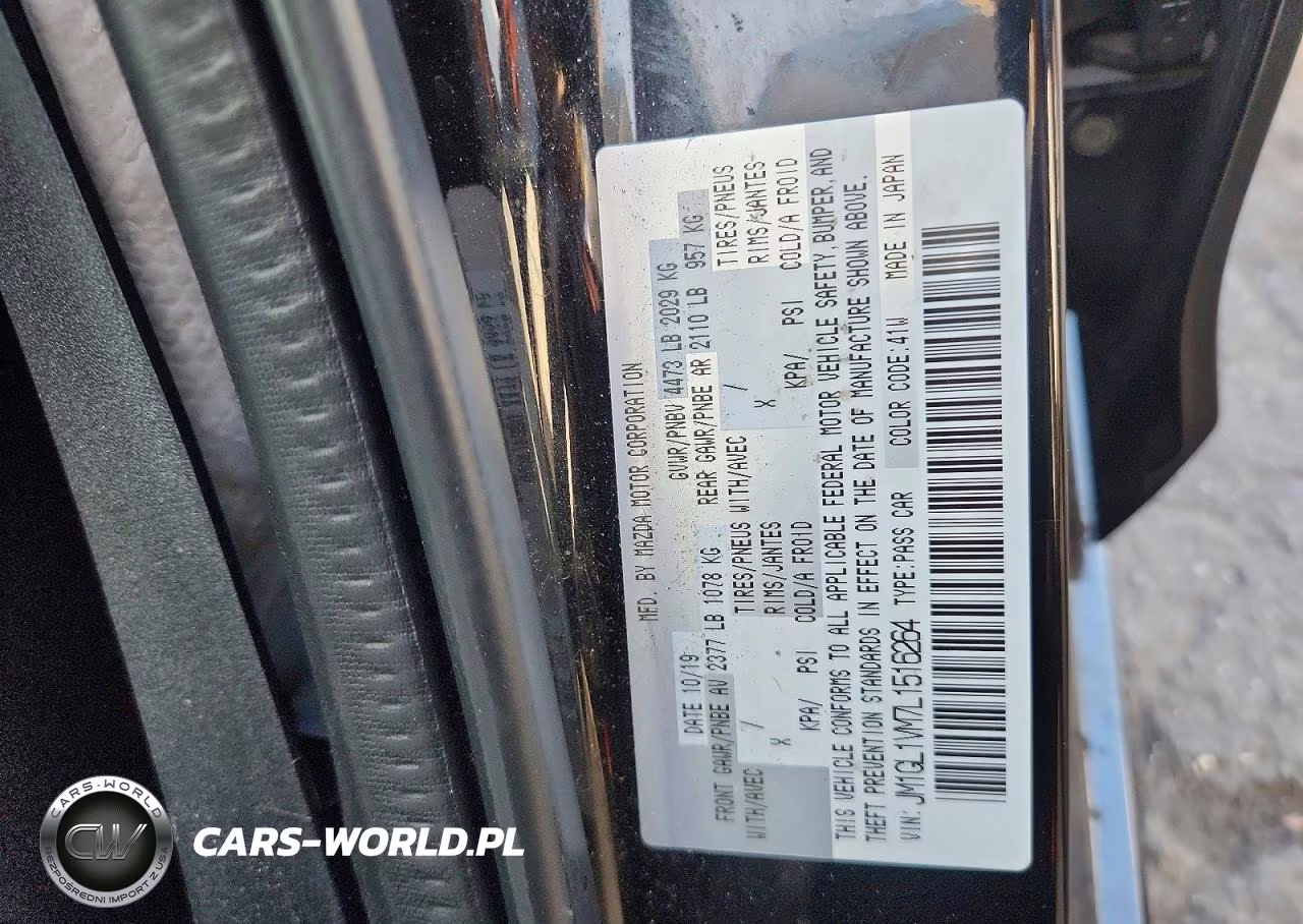 2020 Mazda 6 Touring VIN:JM1GL1VM7L1516264 - 12