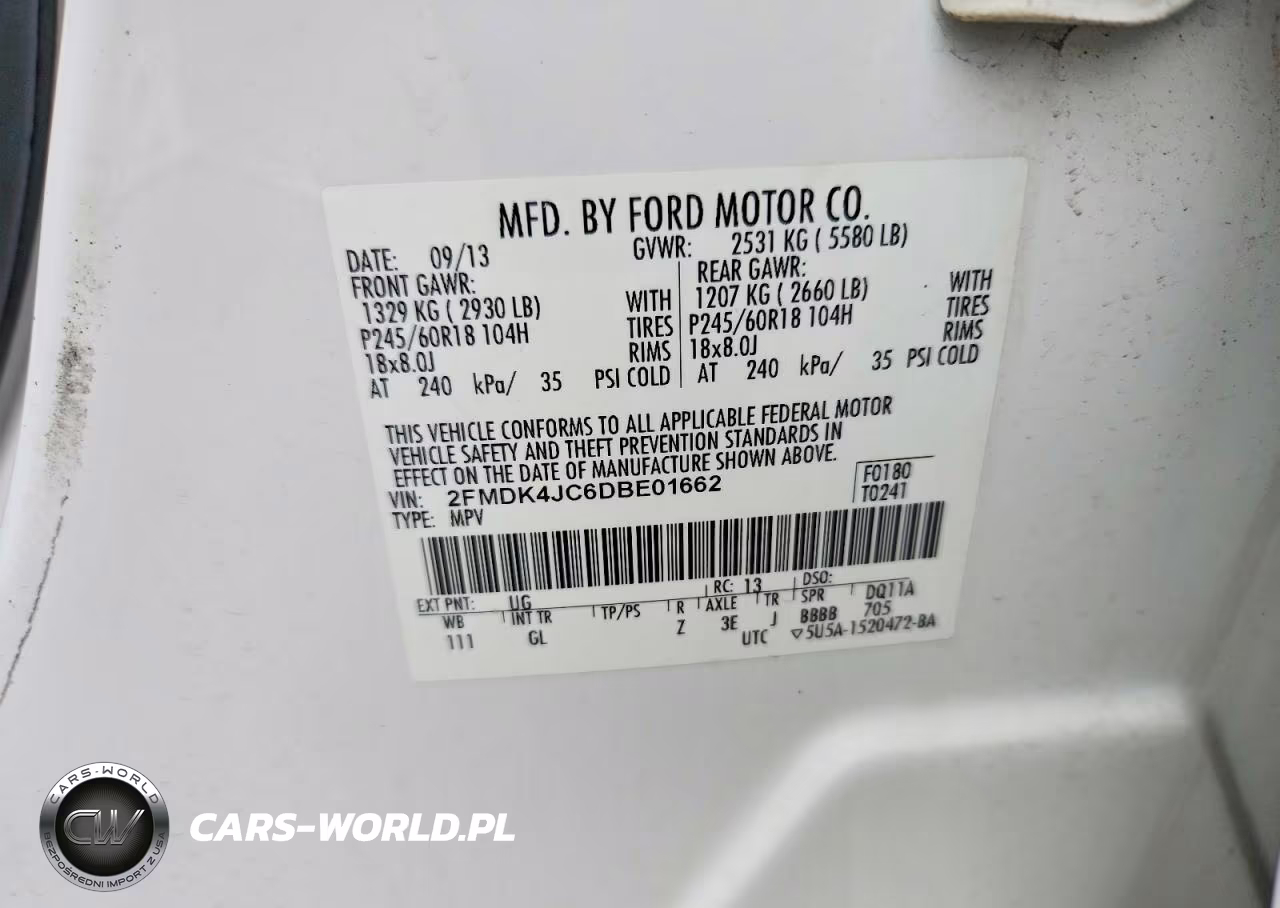 2013 Ford Edge Sel VIN:2FMDK4JC6DBE01662 - 13