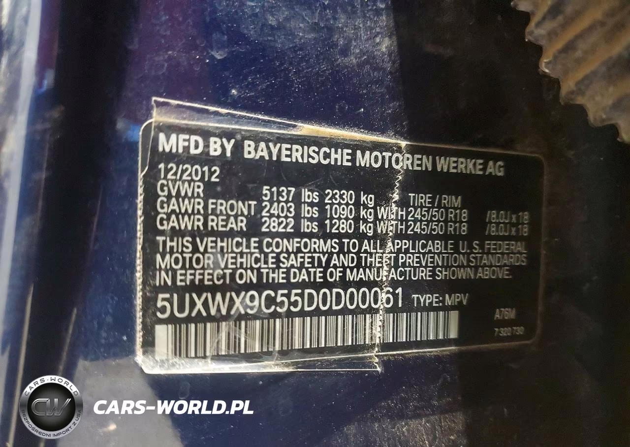 2013 BMW X3 xDrive28I VIN:5UXWX9C55D0D00061 - 13