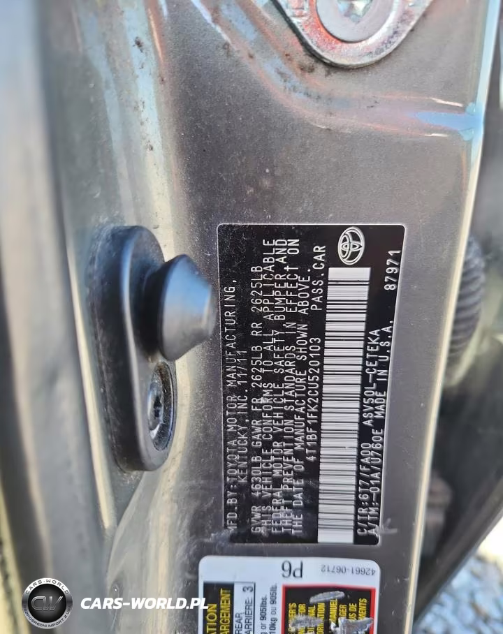 2012 Toyota Camry L VIN:4T1BF1FK2CU520103 - 12