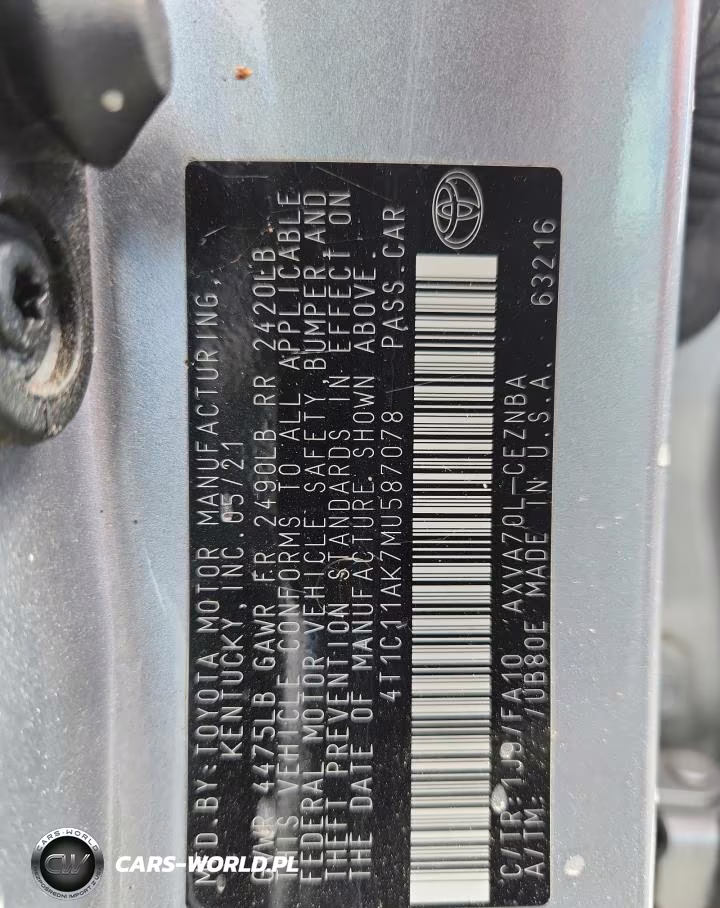 2021 Toyota Camry Le VIN:4T1C11AK7MU587078 - 12